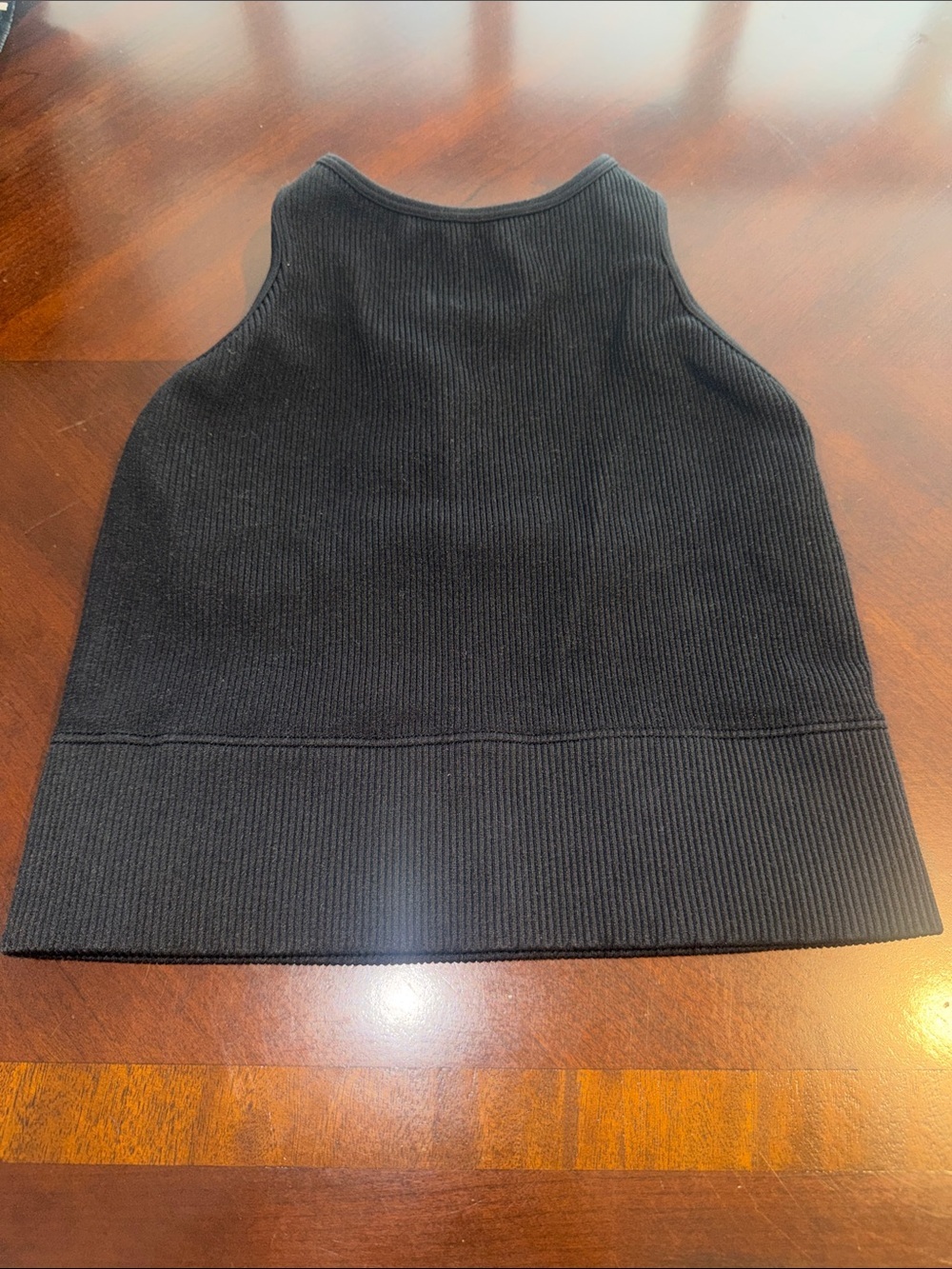 Gilly Hicks Black Ribbed High Neck Tank Top